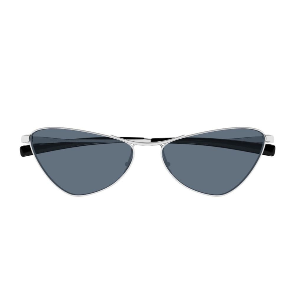 Sl 830 Linea Sl Logo Sleek Silver Metal Cat-Eye Sunglasses