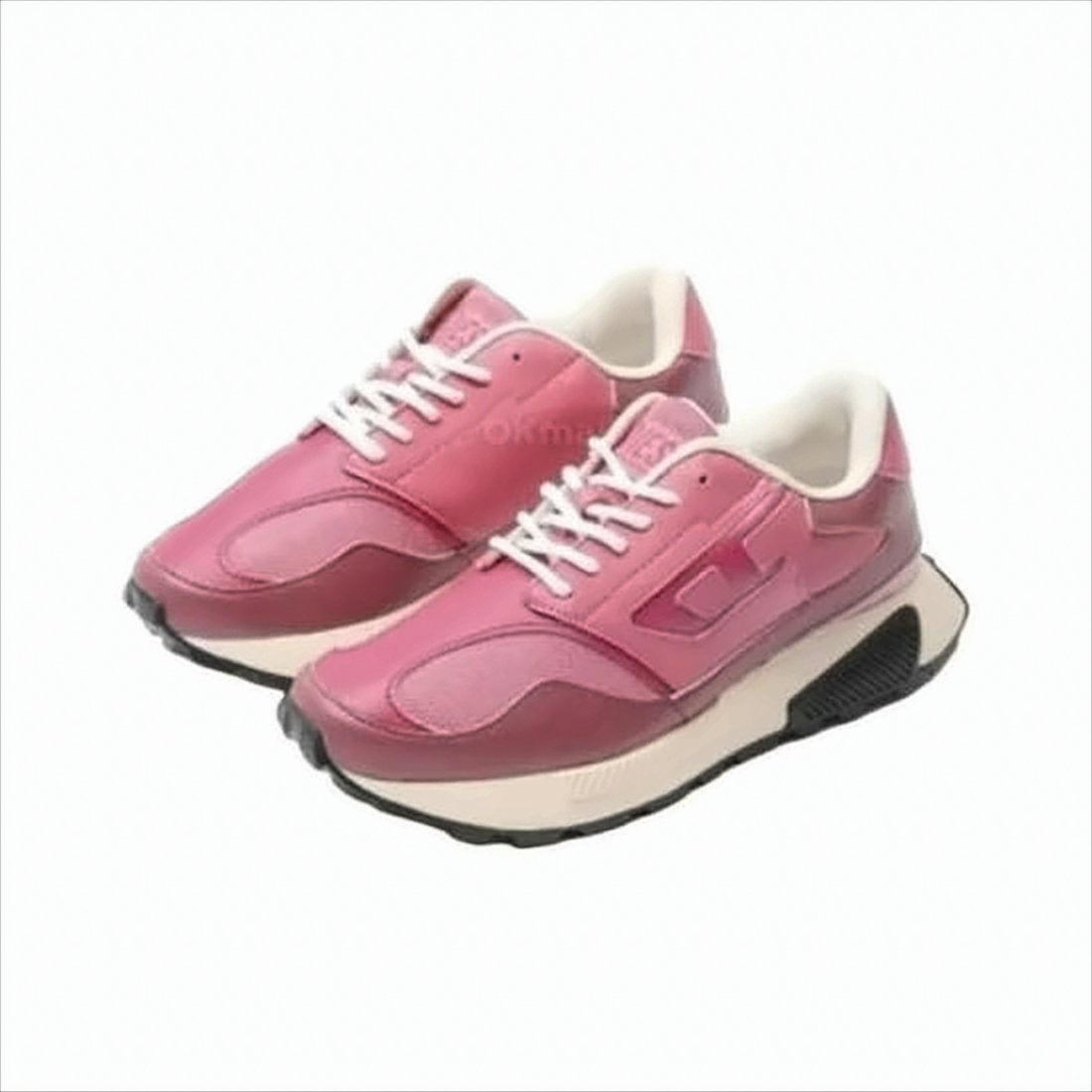 Layered Pink Sneakers with Chunky Sole