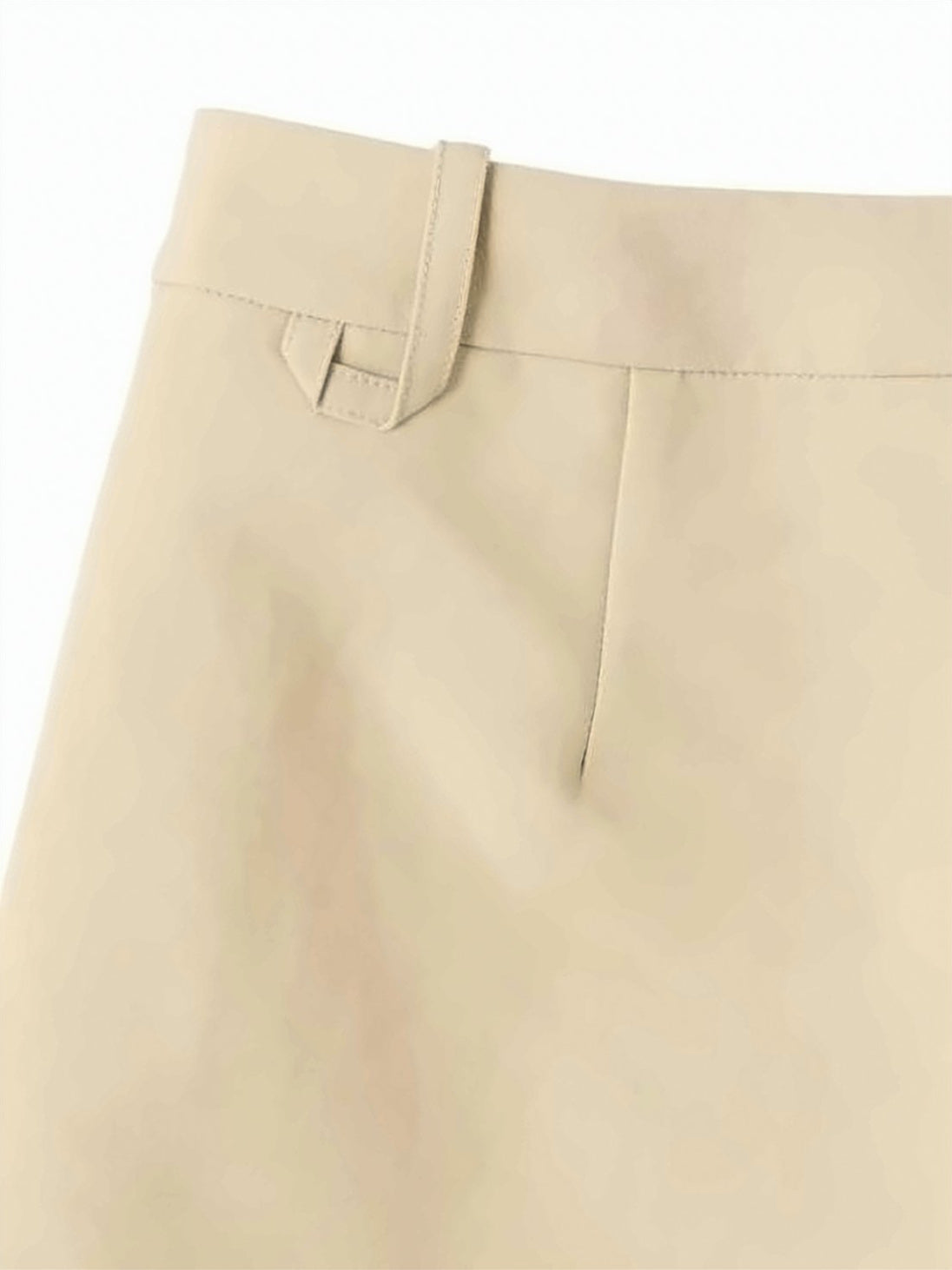 Mid-Length Tailored Shorts with Button Closure