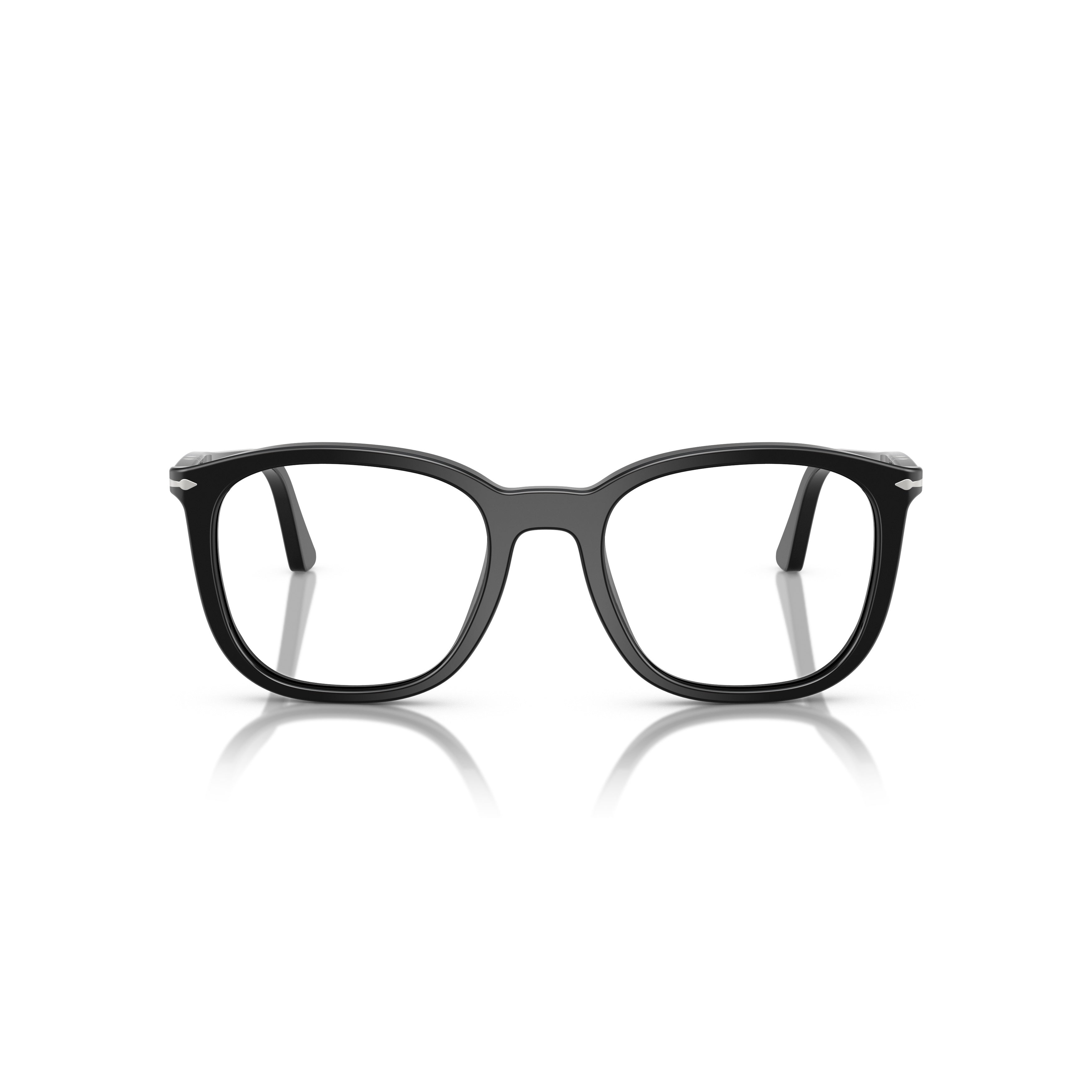 0po3355v Square Frame Acetate Eyeglasses with Silver Accents
