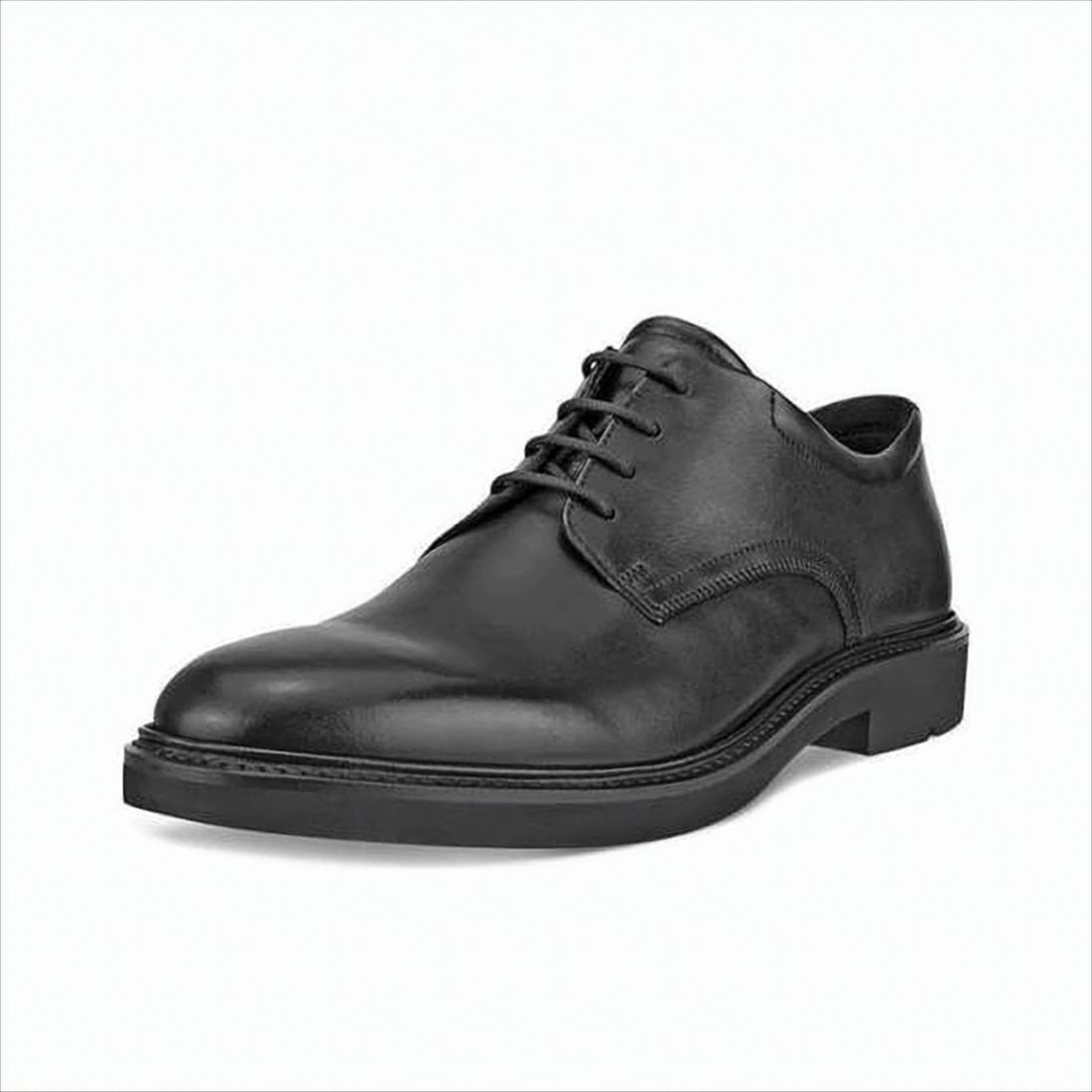 Black Leather Lace-Up Dress Shoes