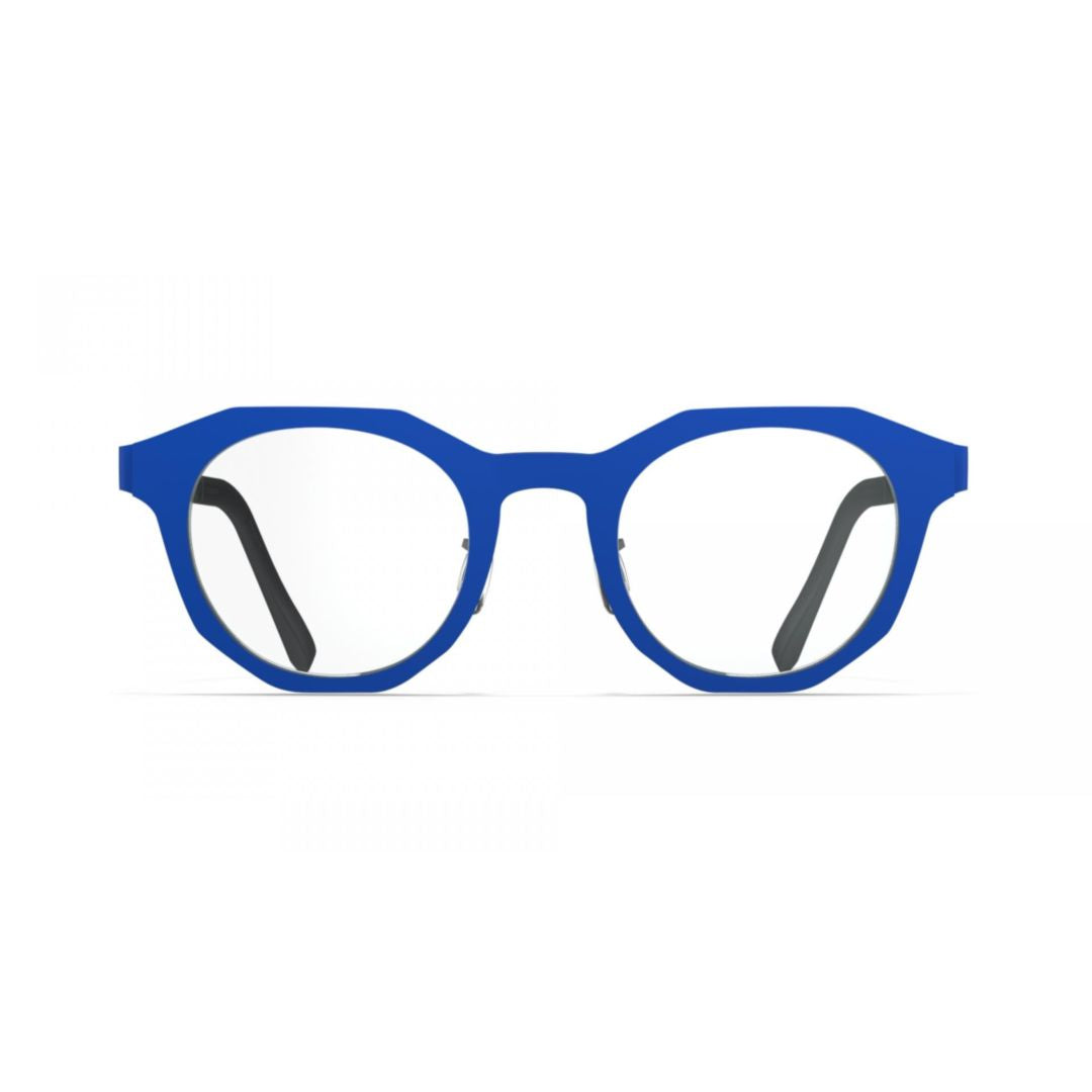 Bf1079 Fire Geometric Blue Frame Sunglasses with Adjustable Nose Pads