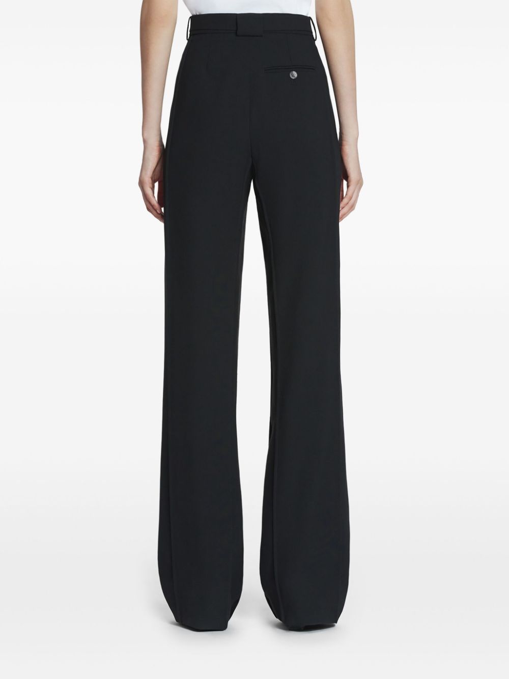 Wide-Leg Trousers with Concealed Front Fastening