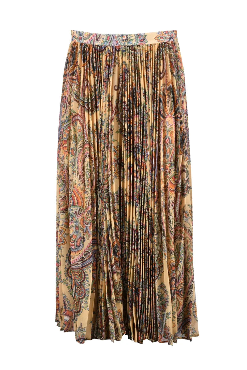 Pleated Maxi Skirt - Cream
