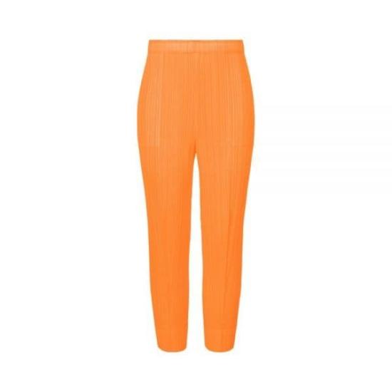 High-Waisted Pleated Pants with Slim Tapered Leg