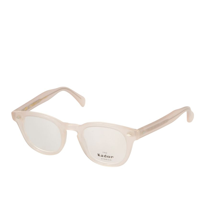 Woody Cal 49 Translucent Beige Rounded Square Eyeglasses