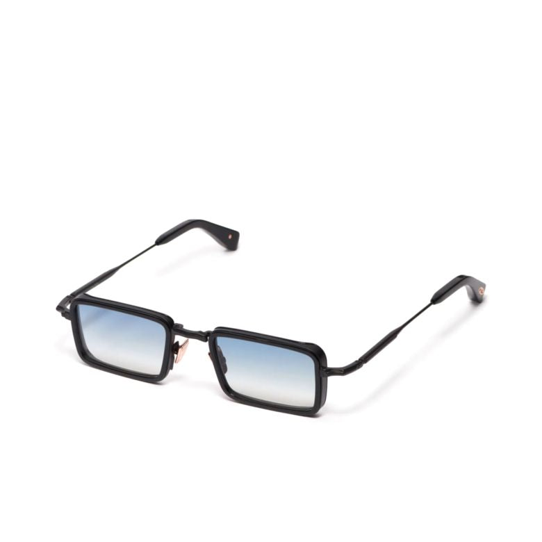 Pierce Rectangular Frame Sunglasses with Gradient Blue Lenses