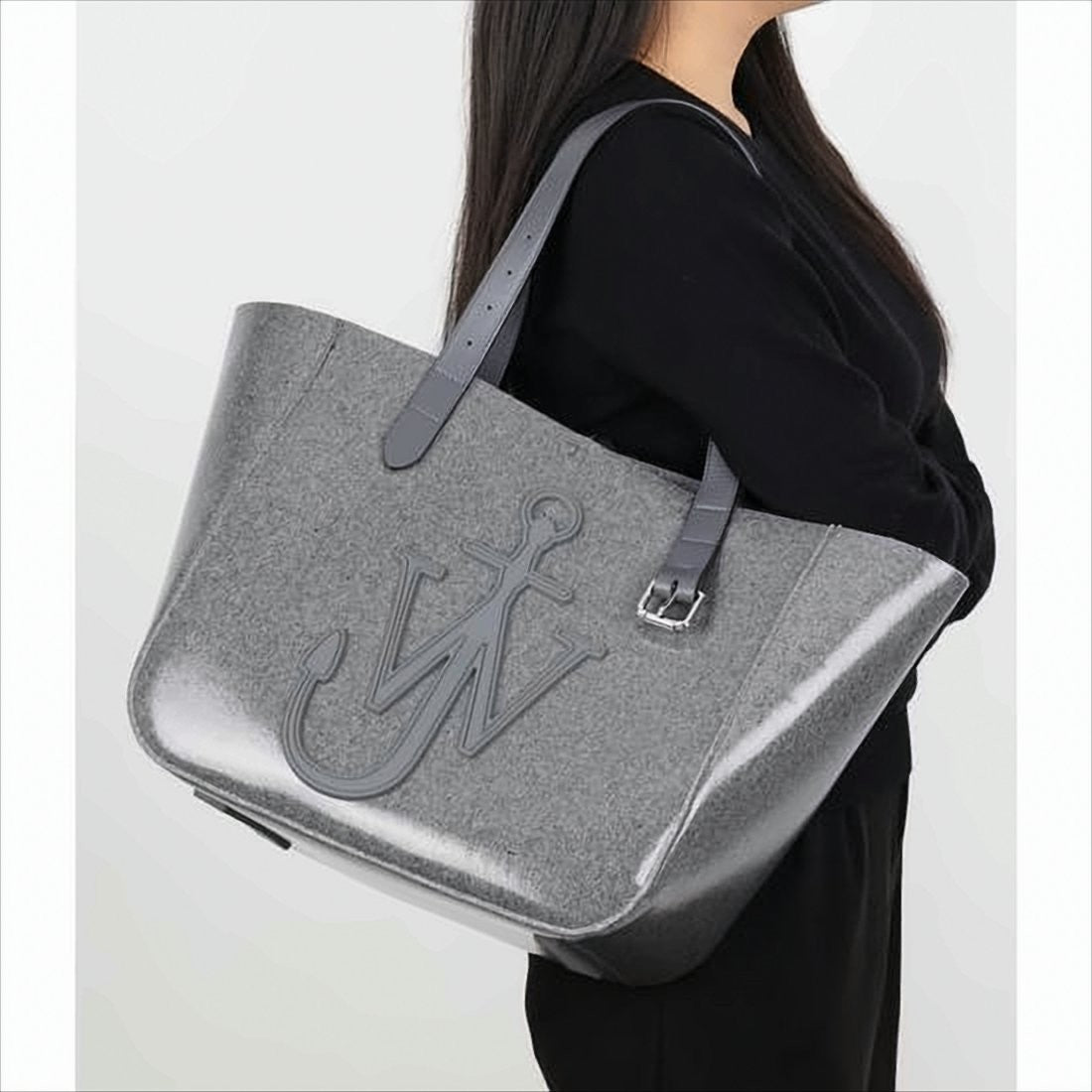 Structured Tote Bag With Embossed Anchor Logo