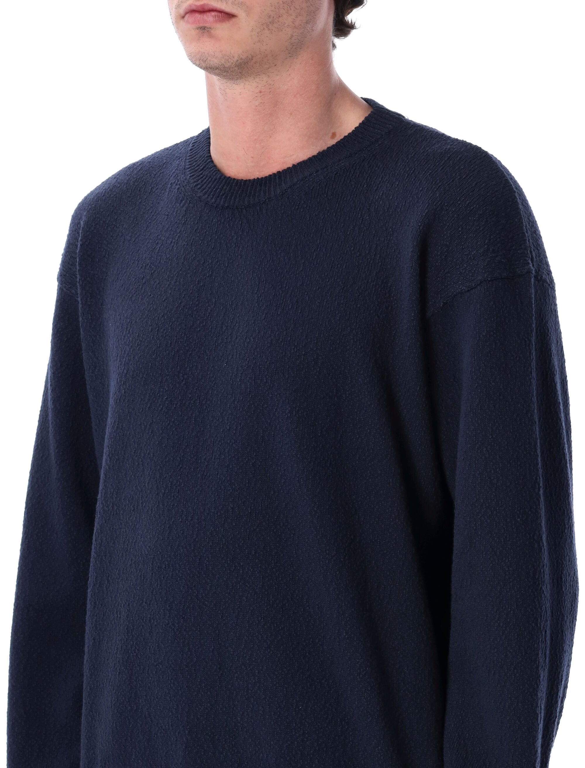 Irregular Texture Crewneck Sweater