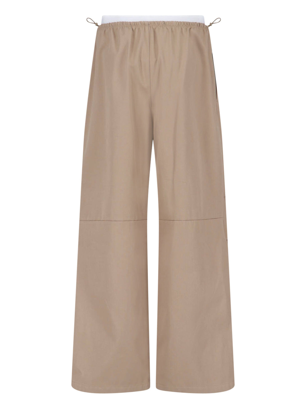 Cotton Trousers, Taupe, Mid-Rise