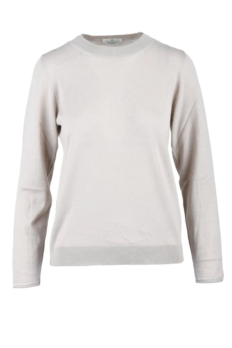 Wool Silk Under Jacket Top - Grey