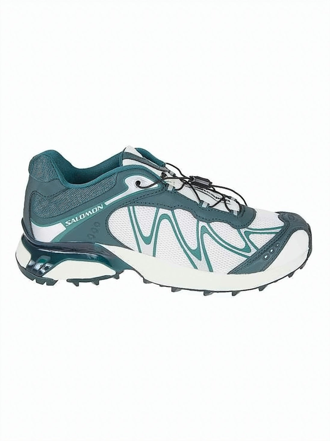 Low-Profile Sneakers With Teal Overlays And Rugged Sole