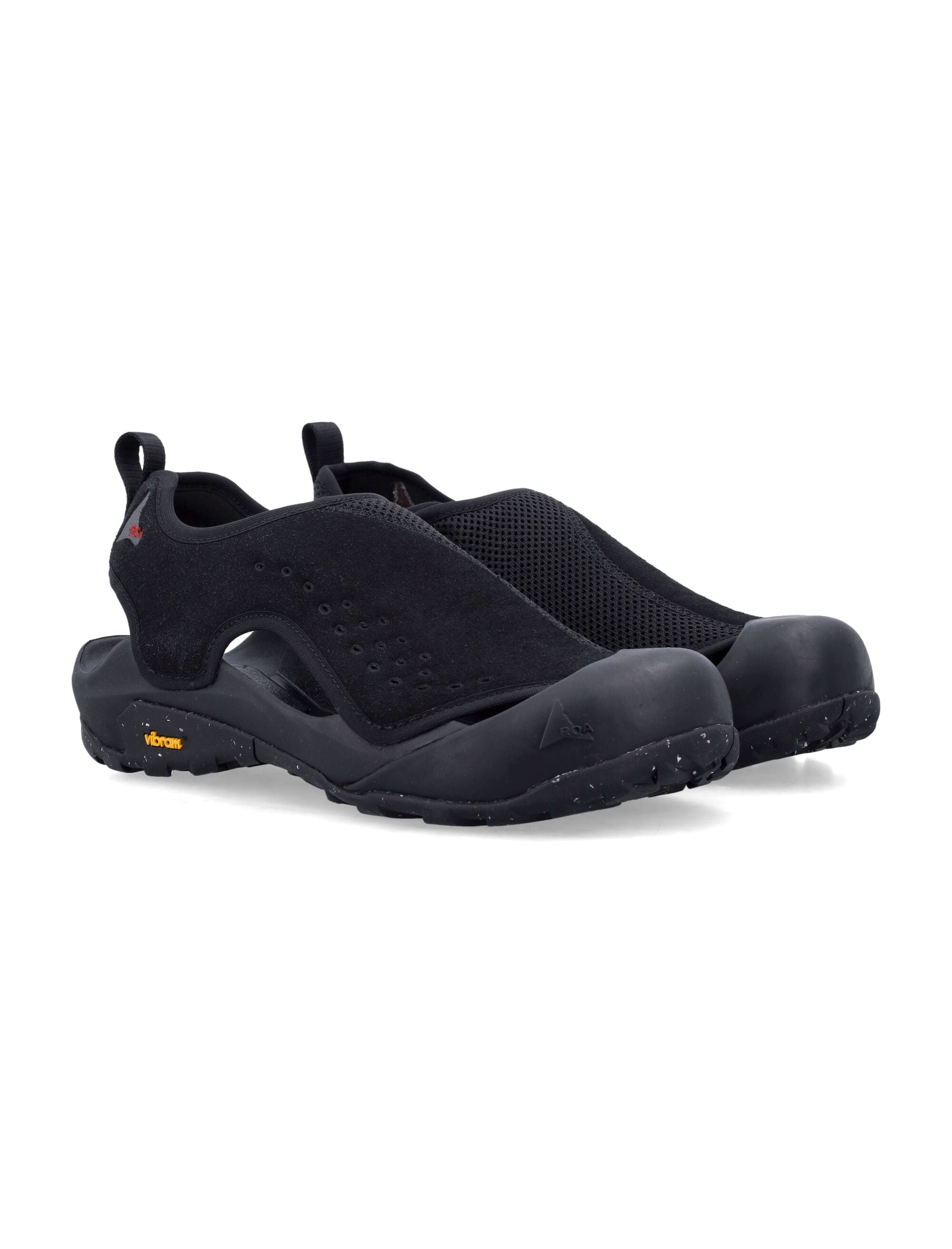 Black Arpy Sandals with Protective Rubber Cup