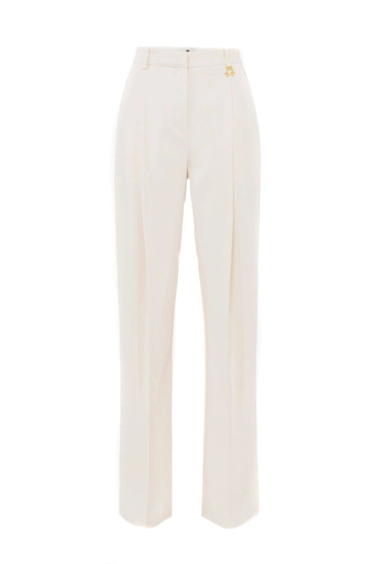 Tailored Beige Trousers With High Waist