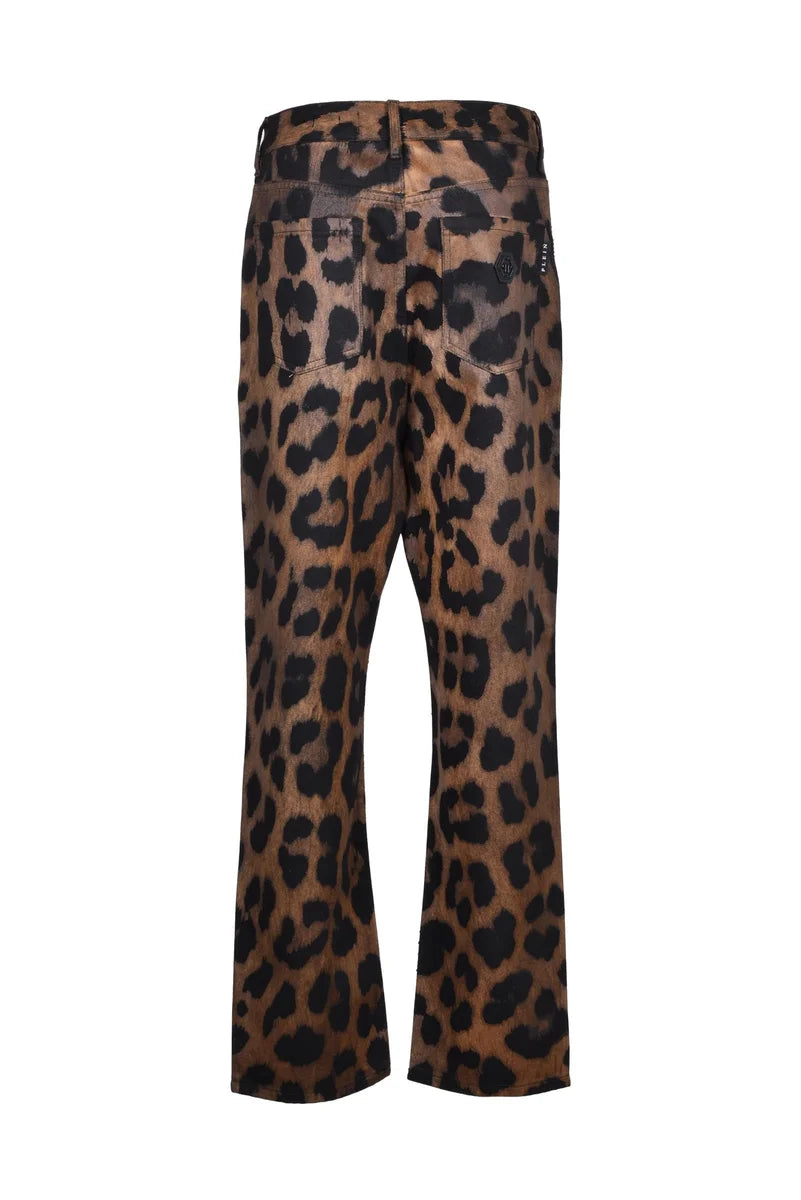 5-Pocket Jeans - Leopard Print