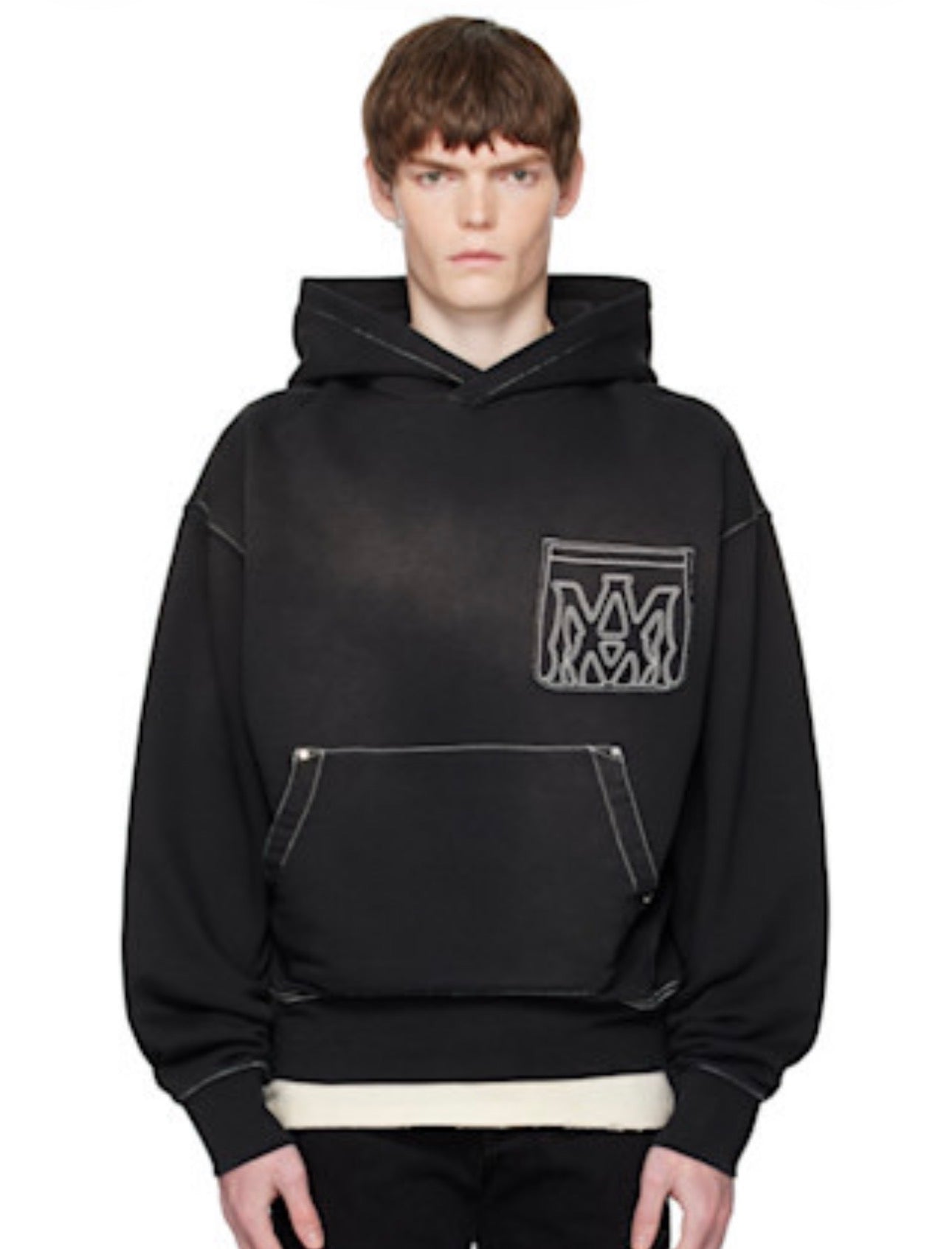 Black Outline Oversized Hoodie