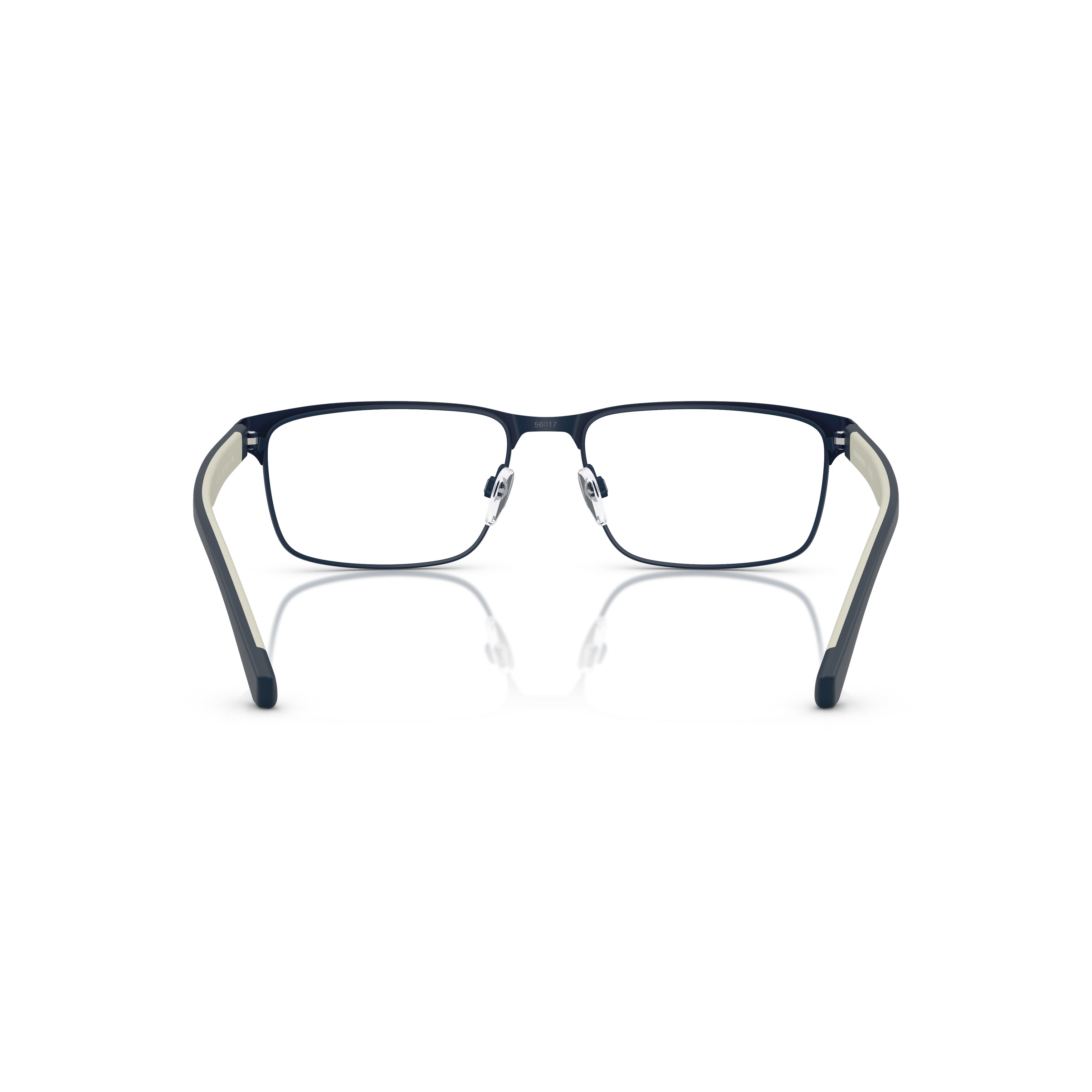 0ea1105 Rectangular Matte Metal Eyeglass Frames with Subtle Logo