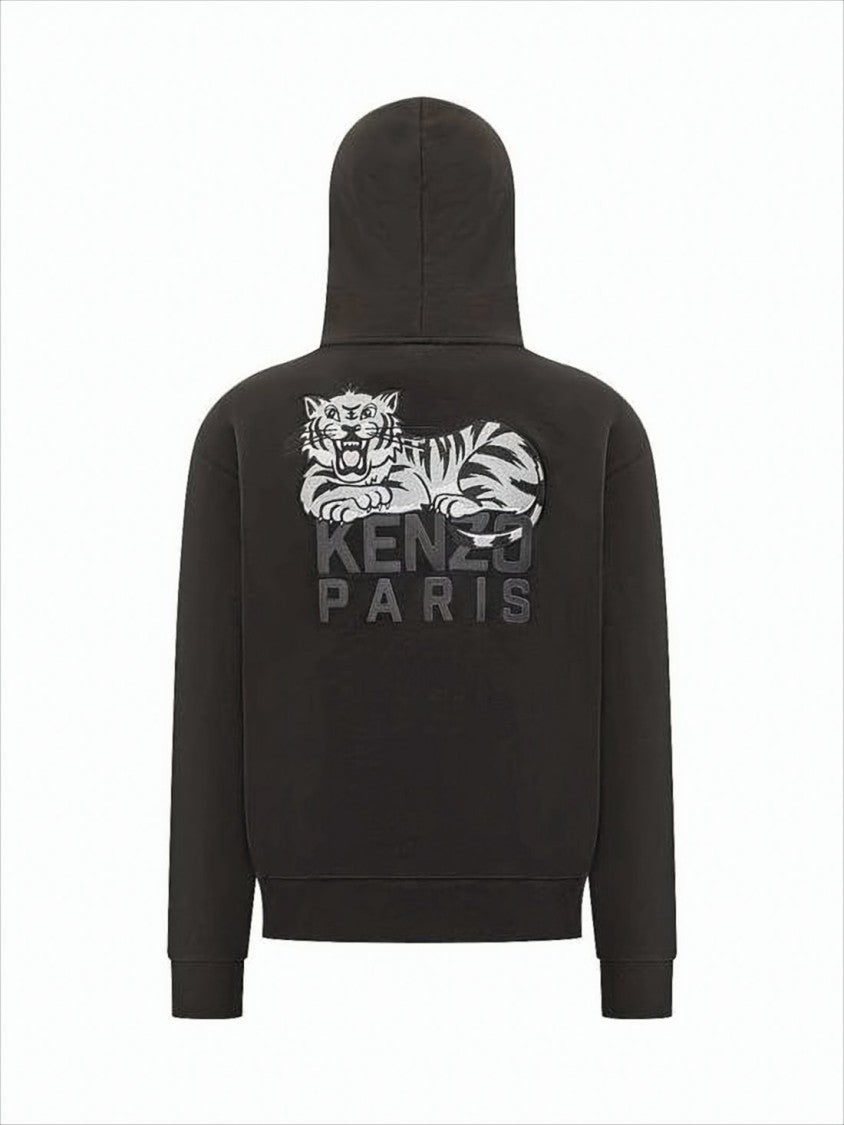 Relaxed Fit Tiger Graphic Hoodie