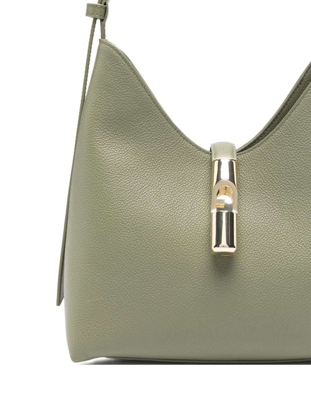 Structured Handbag In Pebbled Leather