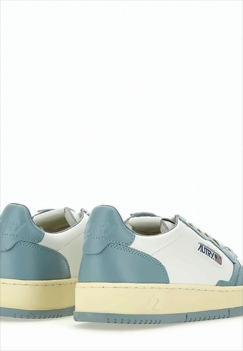 Autry Low-Top Sneakers with Smooth Leather Panels and Perforated Detailing