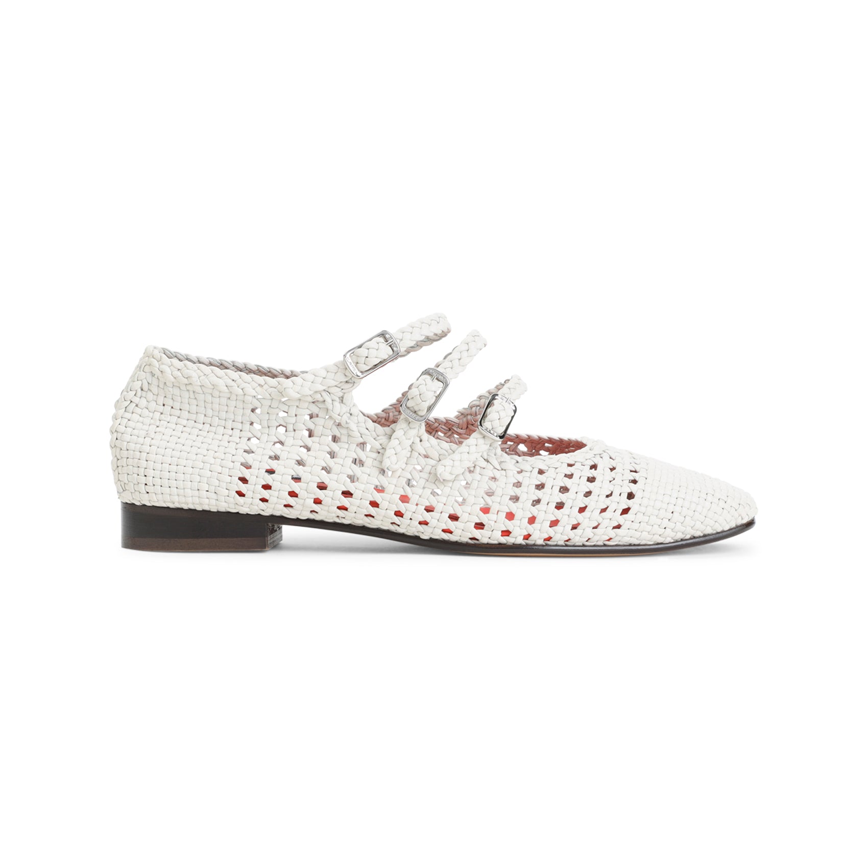 Woven Leather Ballerinas