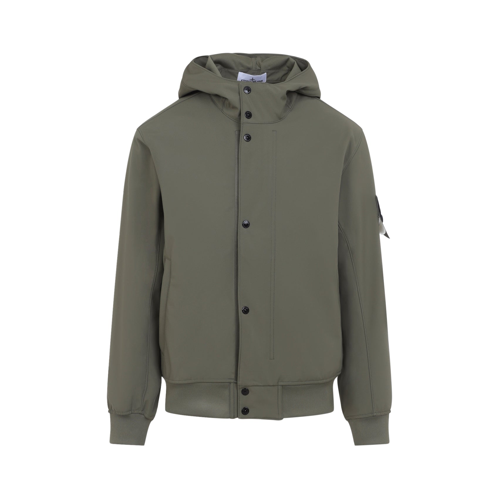 Durable Polyester Blend Casual Jacket With Hood And Snap Closure