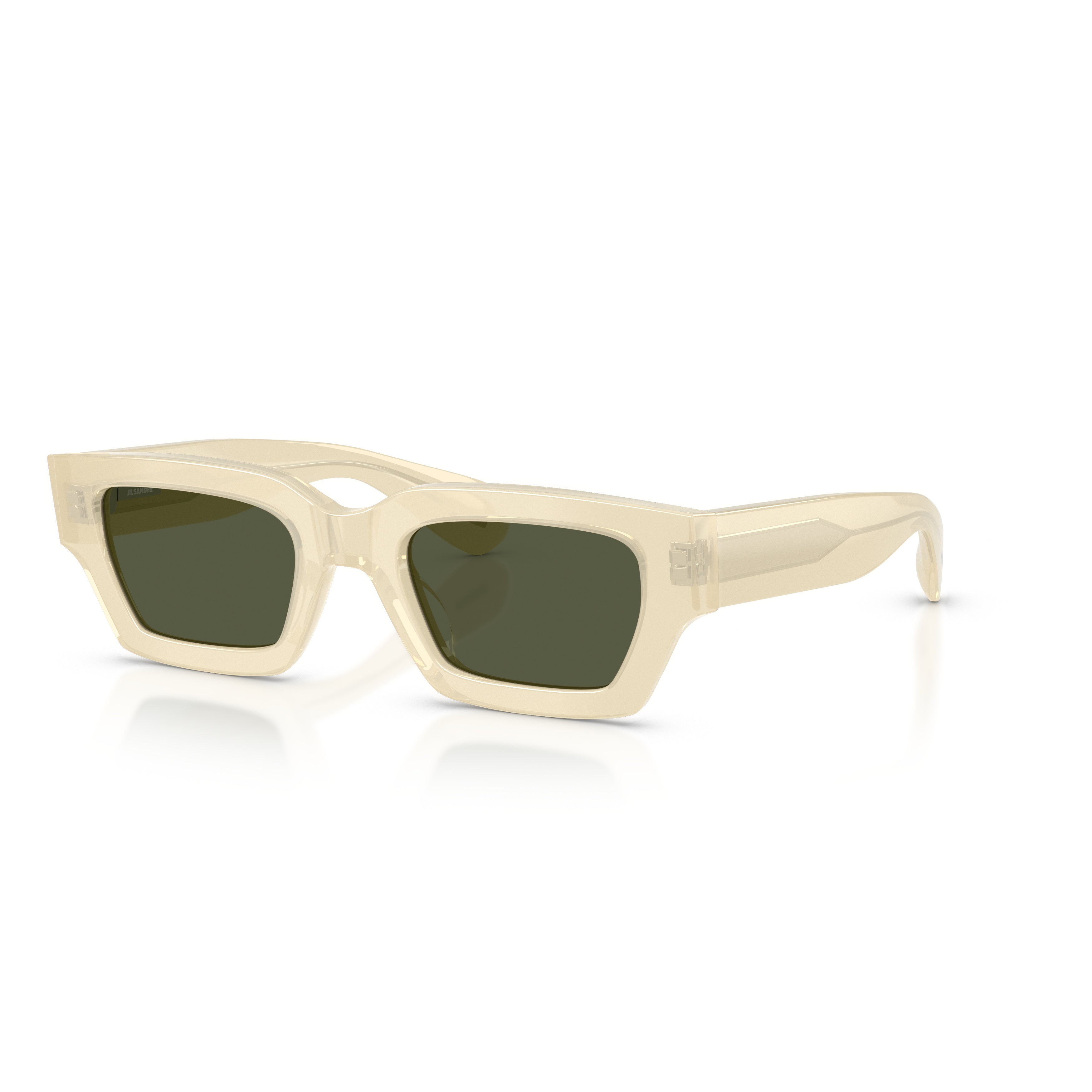 0ov5612su Bold Rectangular Frame Sunglasses with Dark Green Lenses