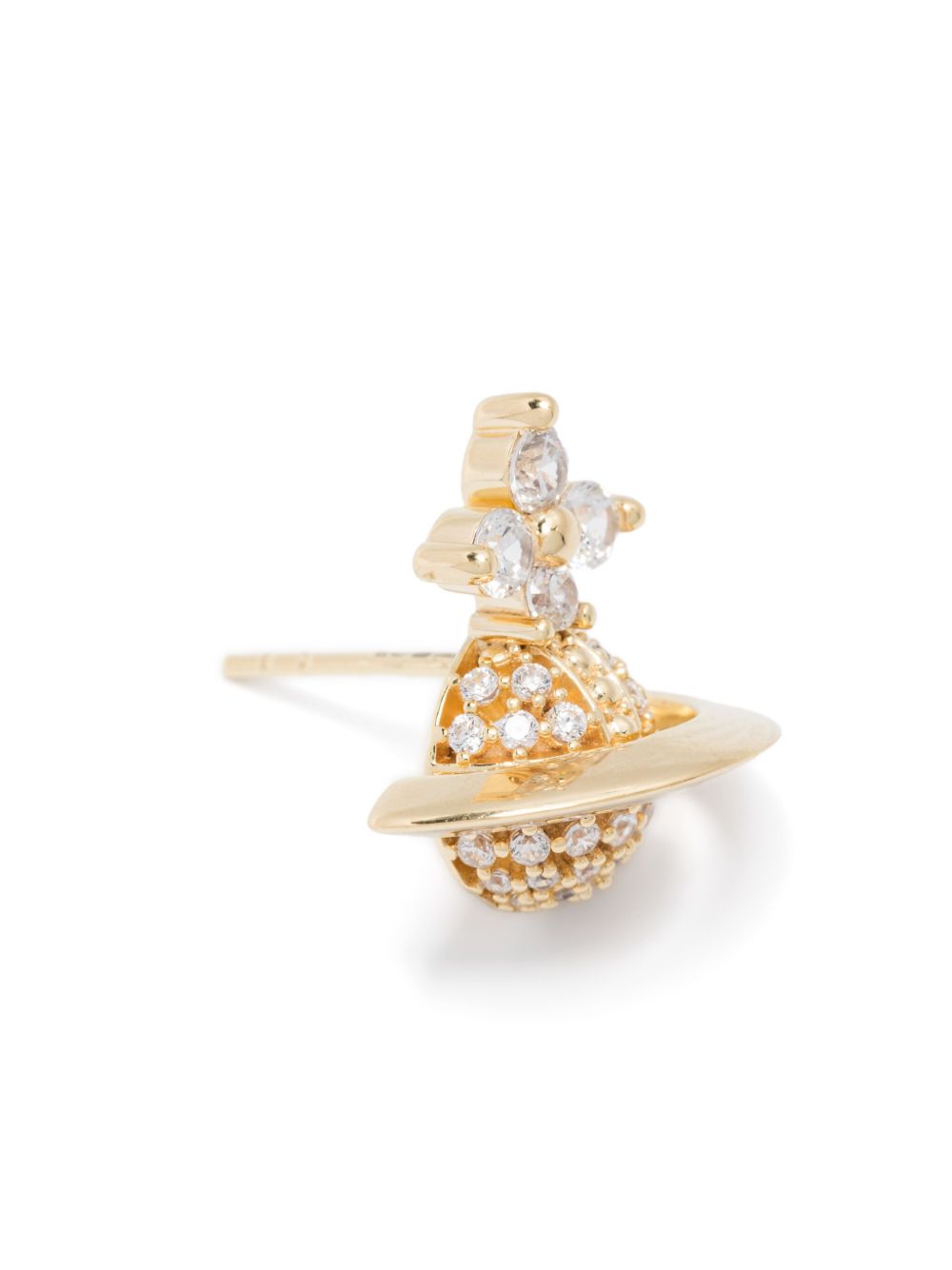 Gold-Tone Earrings with Signature Orb