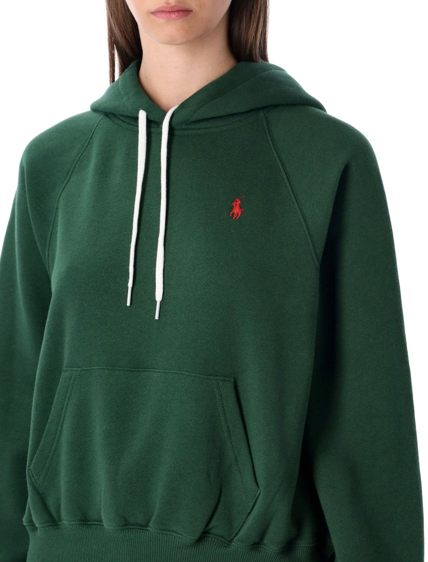 Polo Hoodie With Embroidered Pony Logo