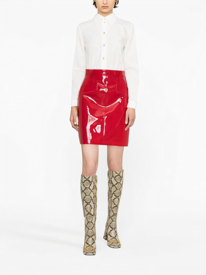 White Tailored Shirt with Pointed Collar