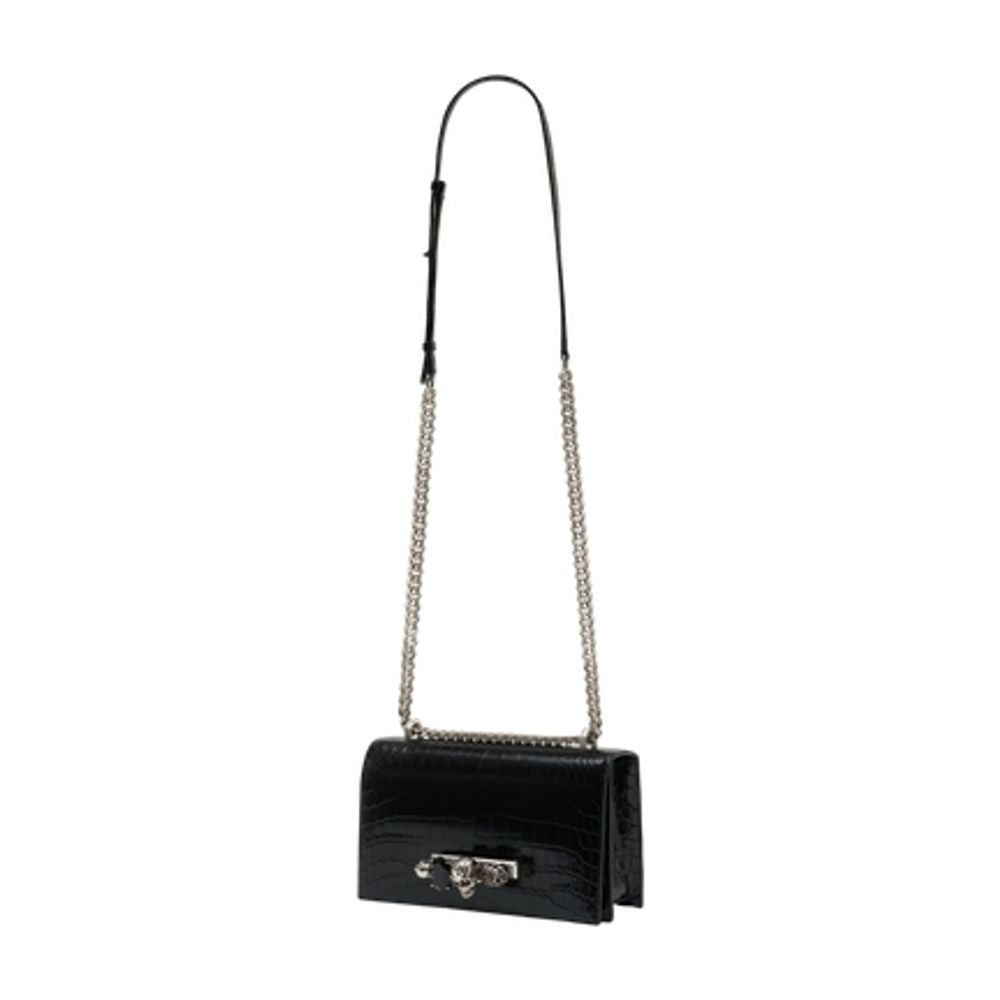 Jewelled Satchel Leather Crossbody