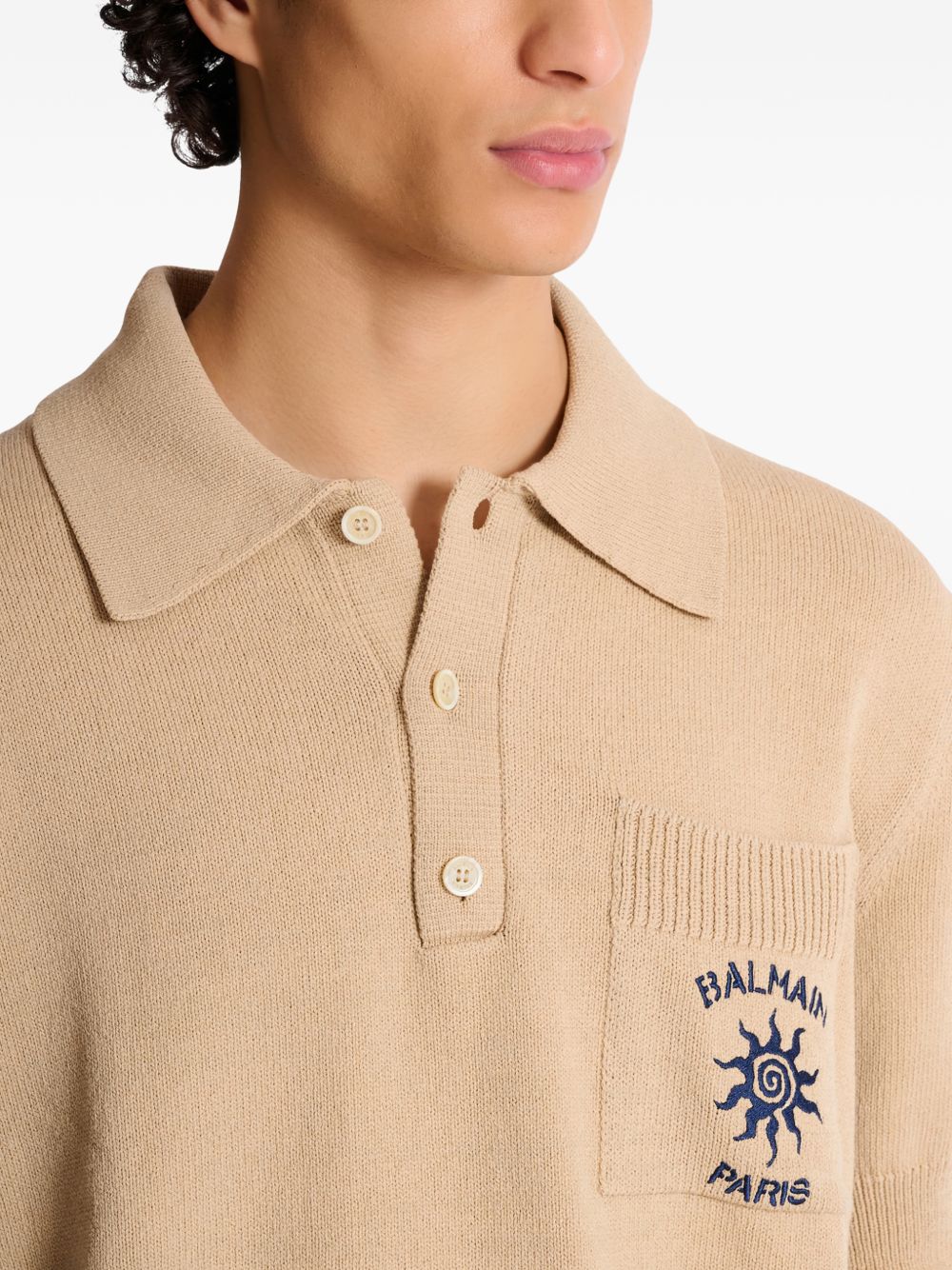 Short Sleeve Polo Shirt With Button Placket