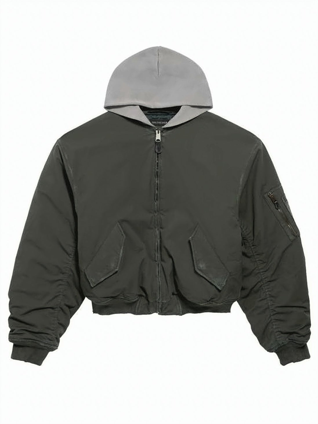Cropped Oversized Bomber Jacket
