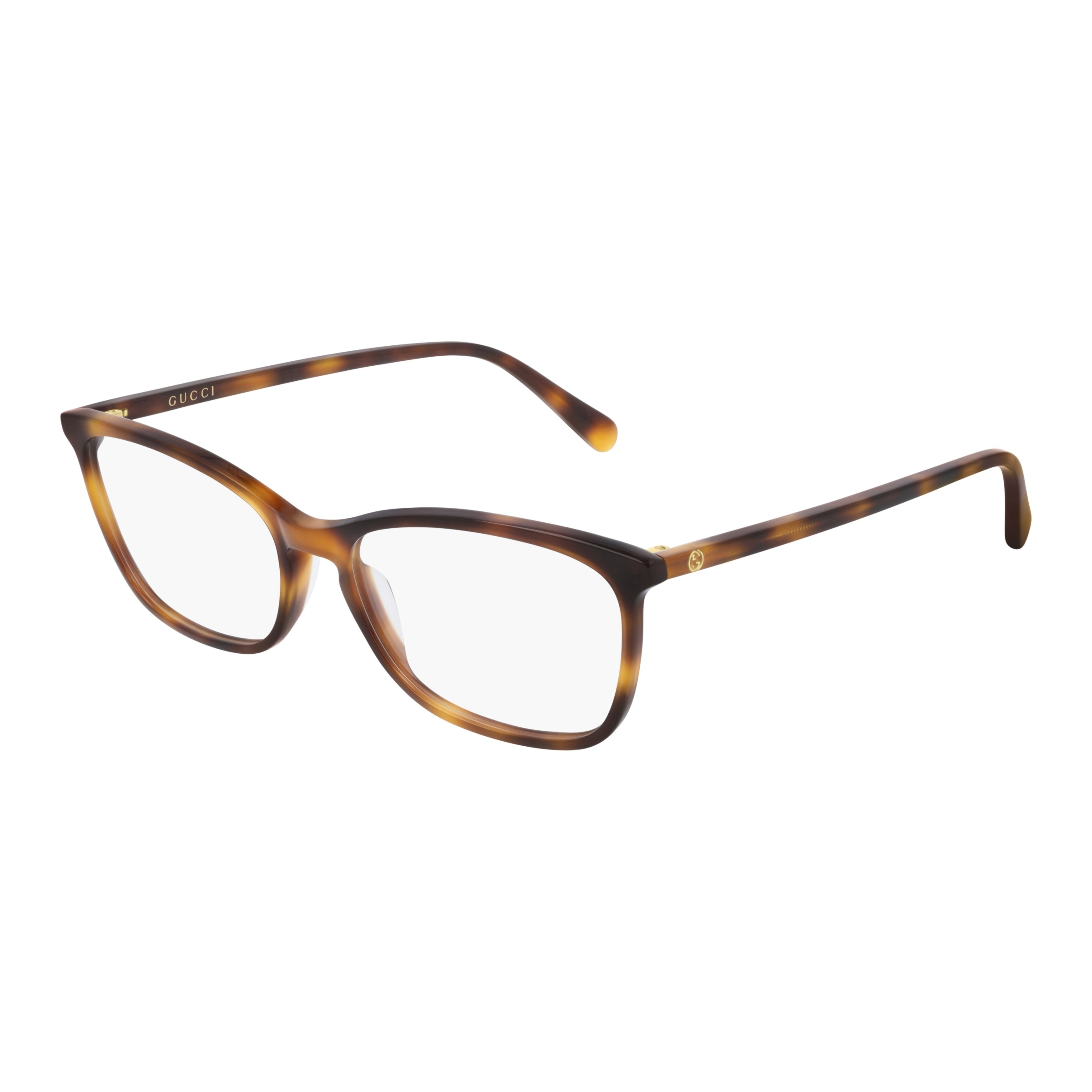 Gg0548o Rectangular Tortoiseshell Eyeglasses