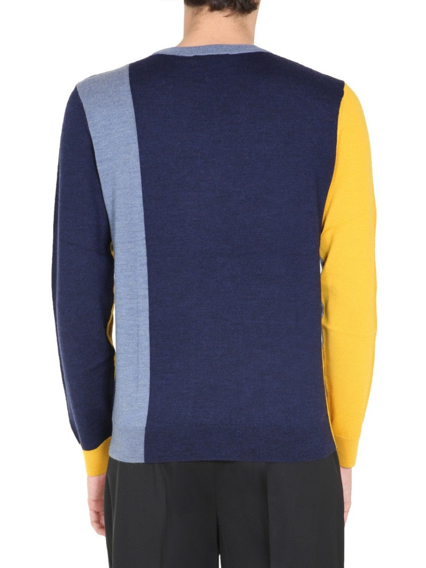 Color Block Crew Neck Sweater
