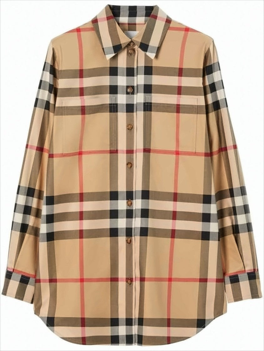 Burberry Classic Check Pattern Button-Up Shirt