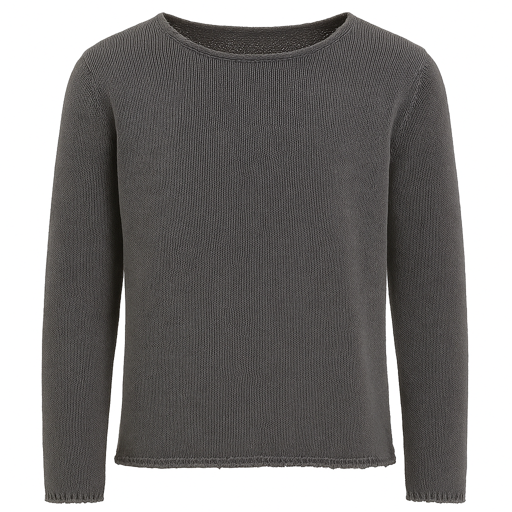Textured Knit Crewneck Sweater