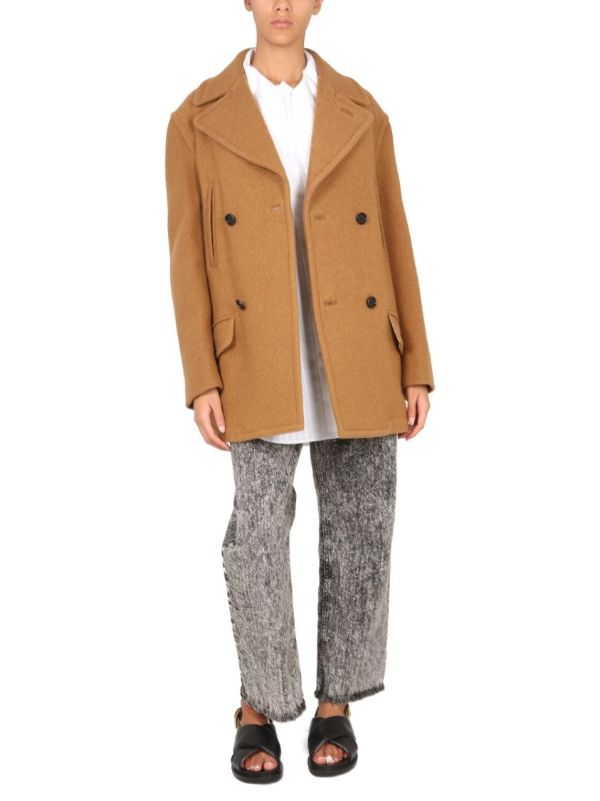 Double-Breasted Coat With Mirror Lapels