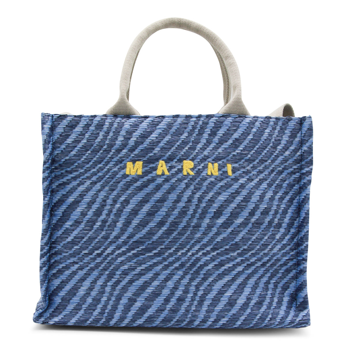Blue Patterned Tote Bag