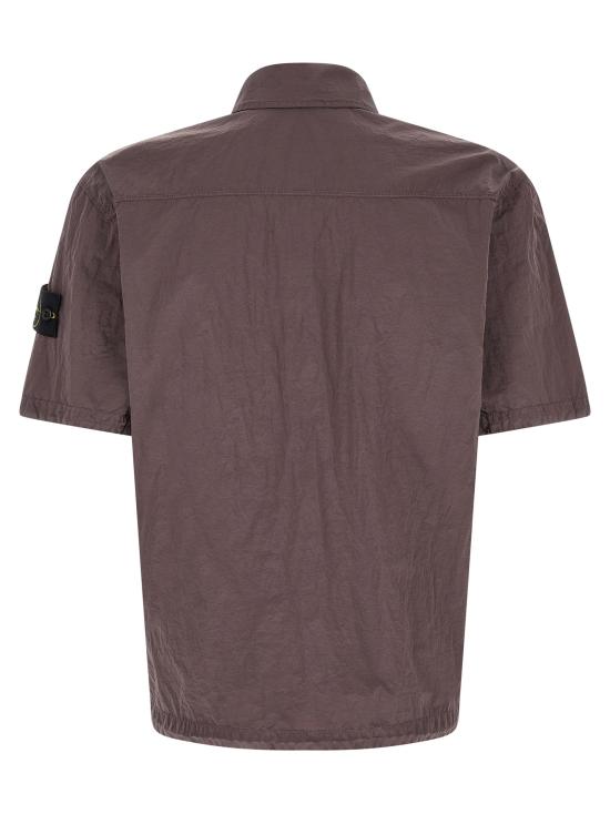 Short-Sleeve Shirt With Zippered Pocket And Relaxed Fit