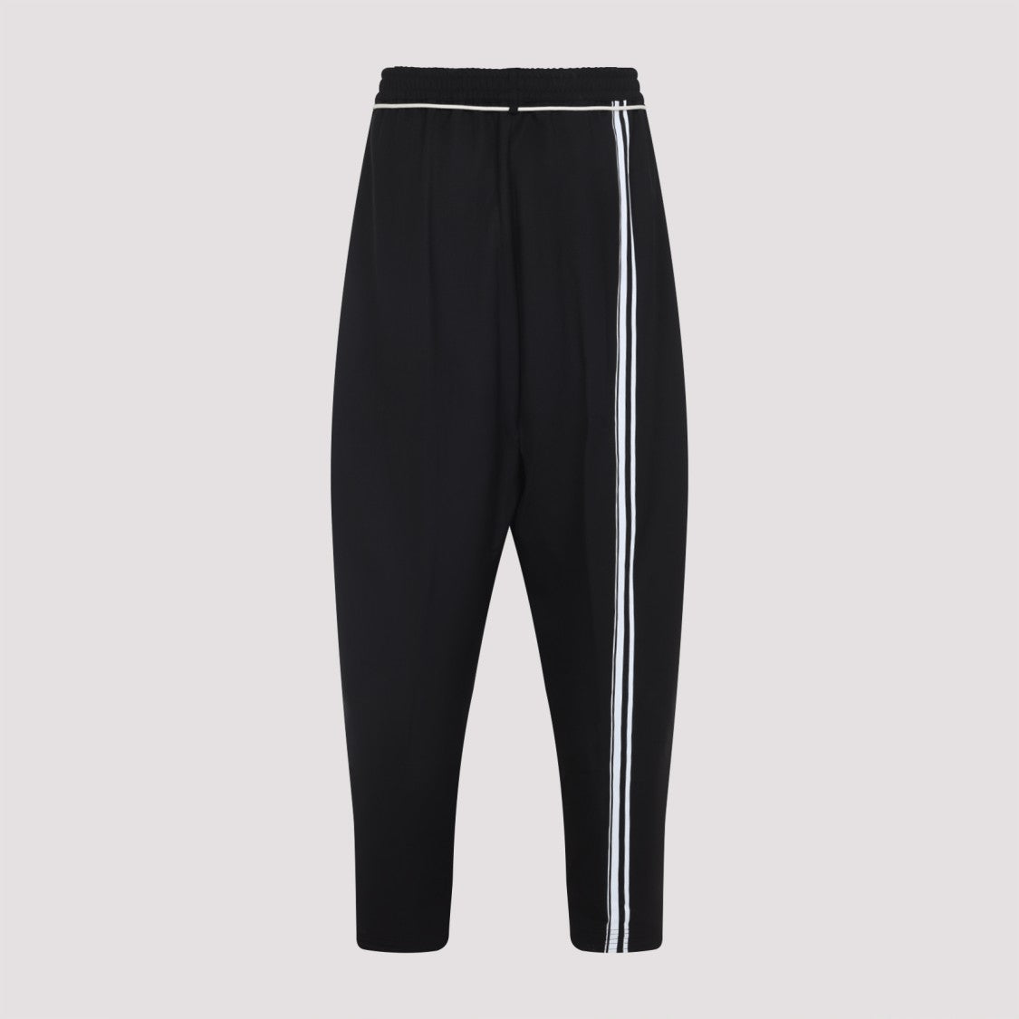 Tapered Black Trousers With Pleated Front