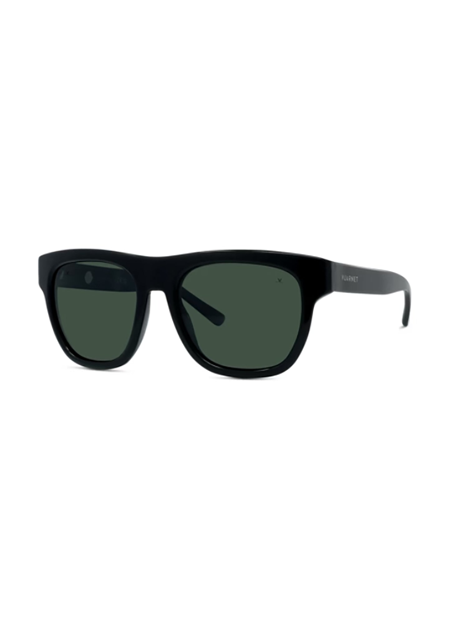 Black VU40033I Rectangular Green Sunglasses