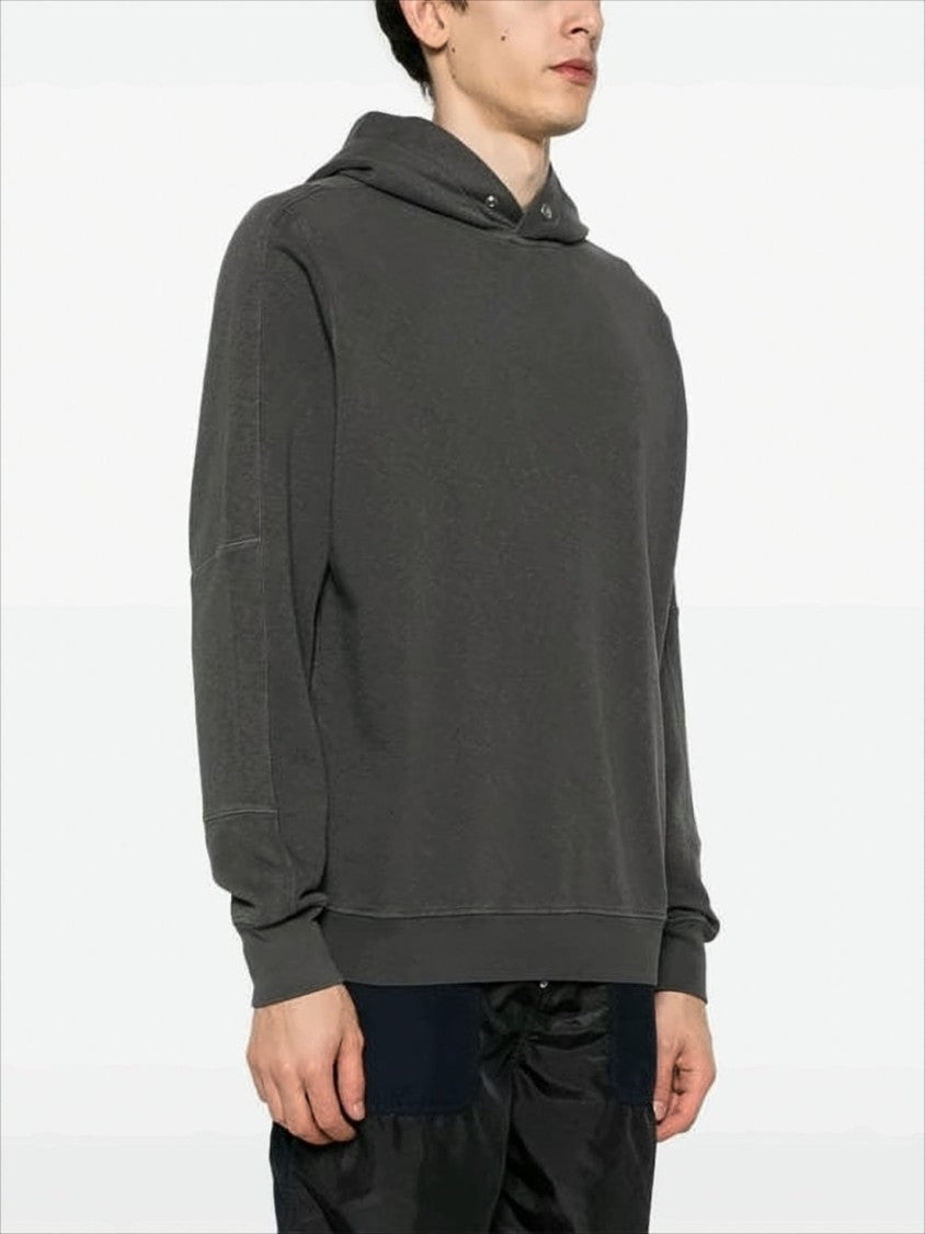Relaxed Fit Hooded Sweatshirt with Snap Button Details