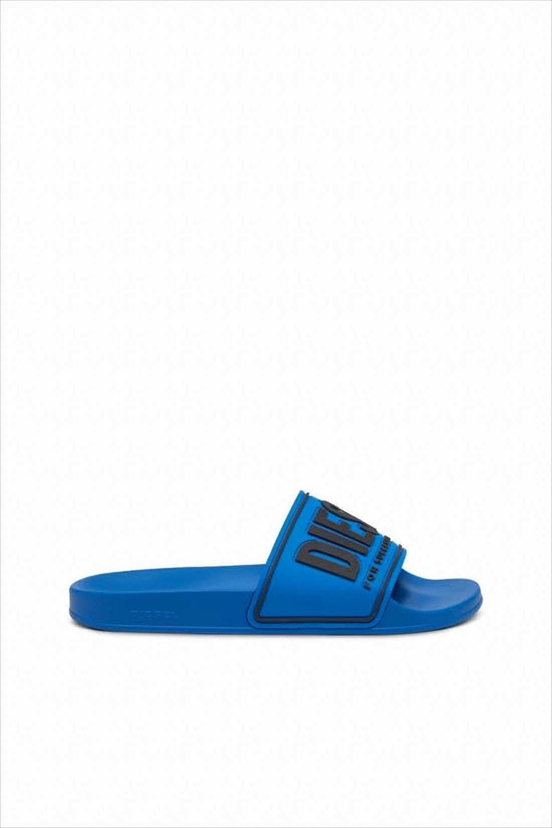 Rubber Slip-On Mules with Raised Logo