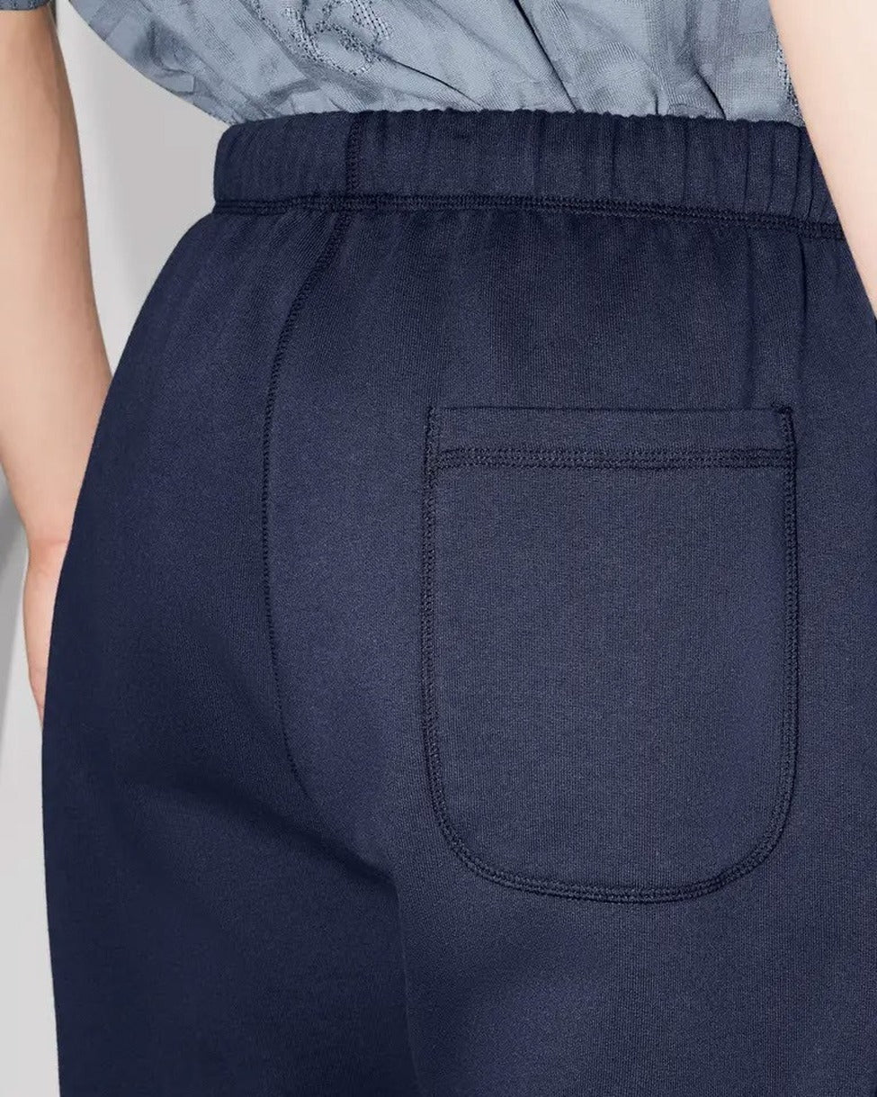 Relaxed Blue Straight Jog Pants
