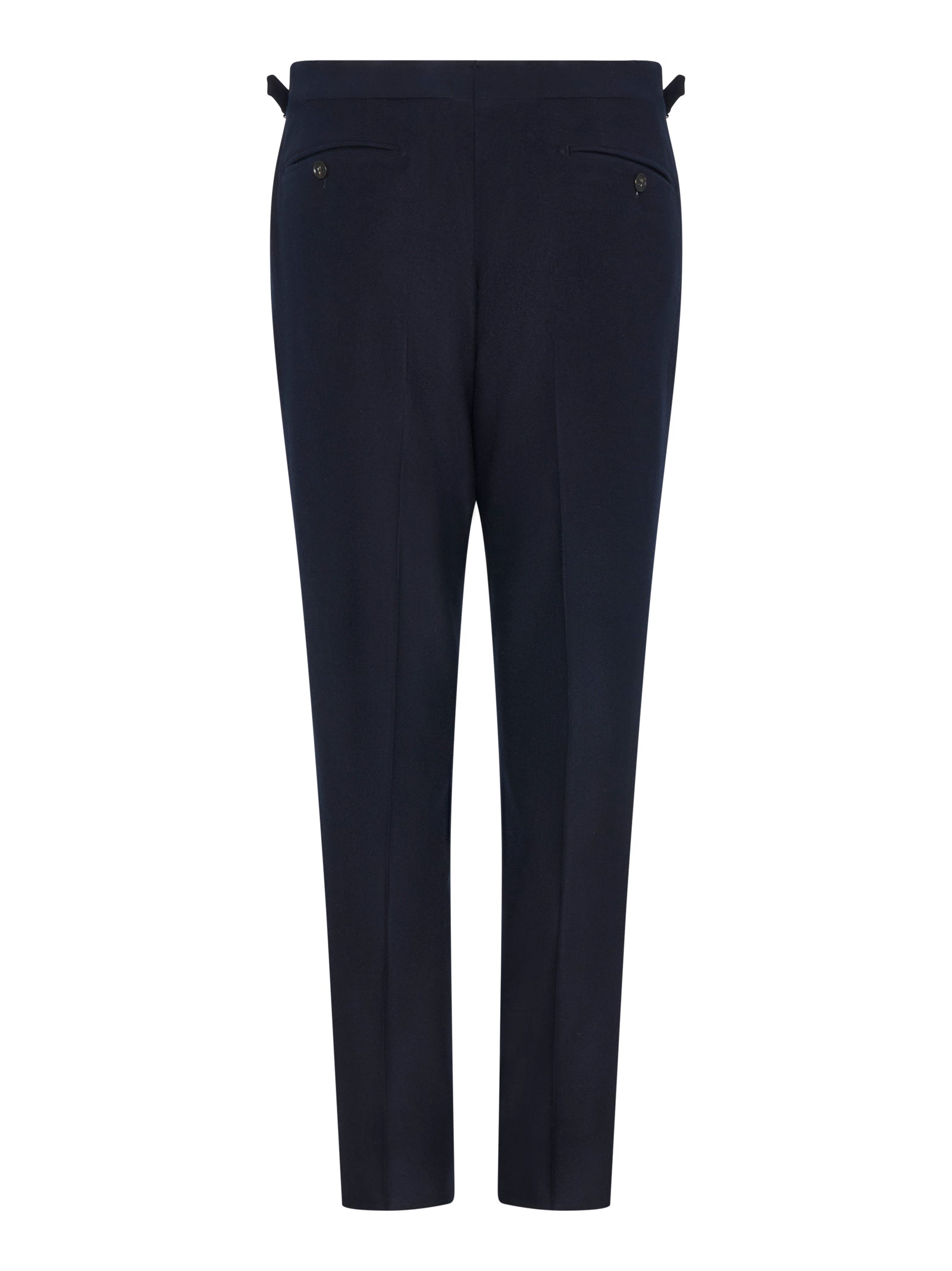 Tailored Trousers With Double Waistband In Wool