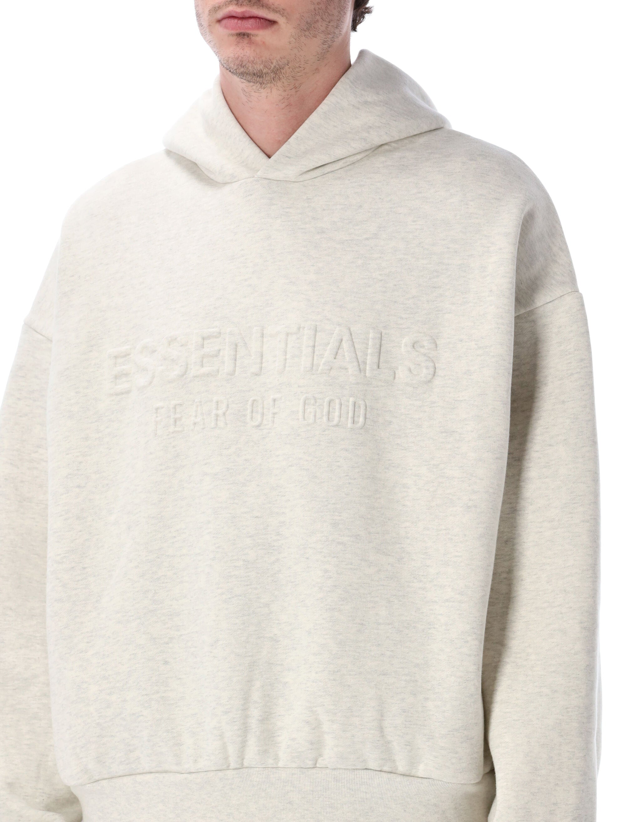 Essentials Embossed Hoodie Oatmeal Heater