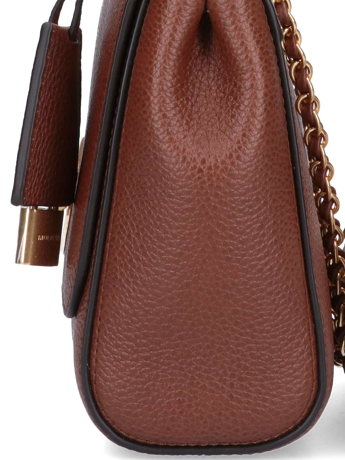 Brown Hammered Leather Shoulder Bag