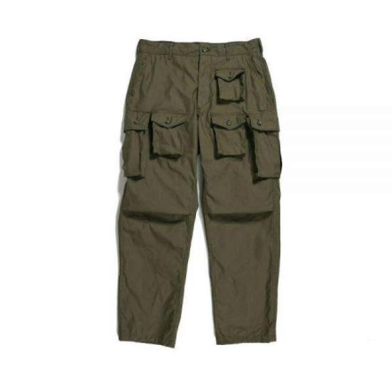 Utilitarian Straight Pants with Flap Pockets