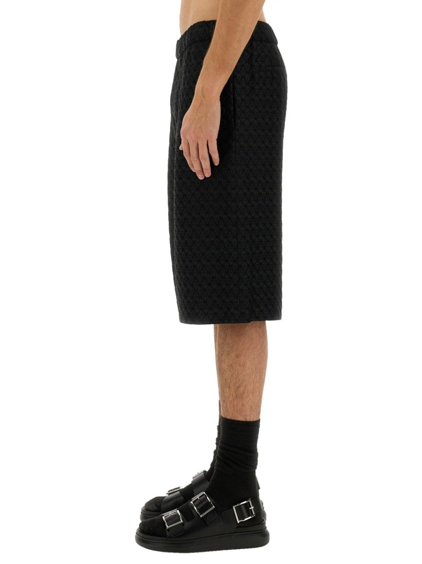 Skull Jacquard Pattern Shorts